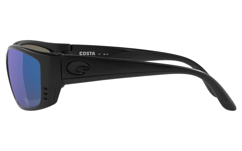 Costa Fisch Polarized Sunglasses Blackout (Blue Mirror 580G Lenses), Polarized Glasses, Glasses, Equipment
