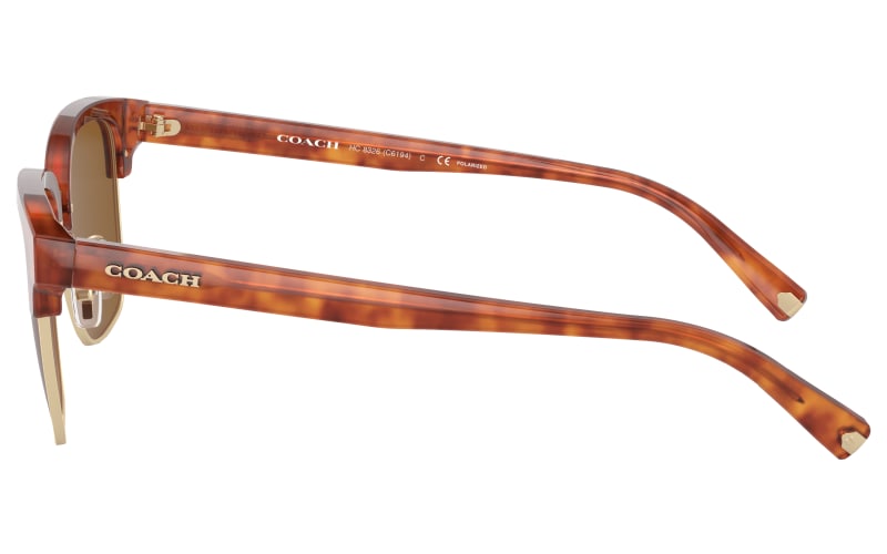 Coach Chic Brown Sunglasses Coach HC8132 L109 - Cat Eye Brown Tortoise Frame  main image 4