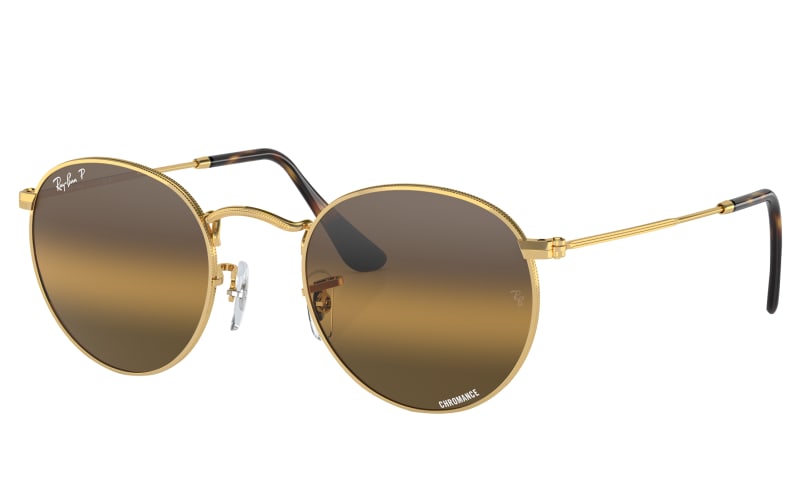 Ray-Ban Round Metal RB3447CH Chromance Mirror Glass Polarized