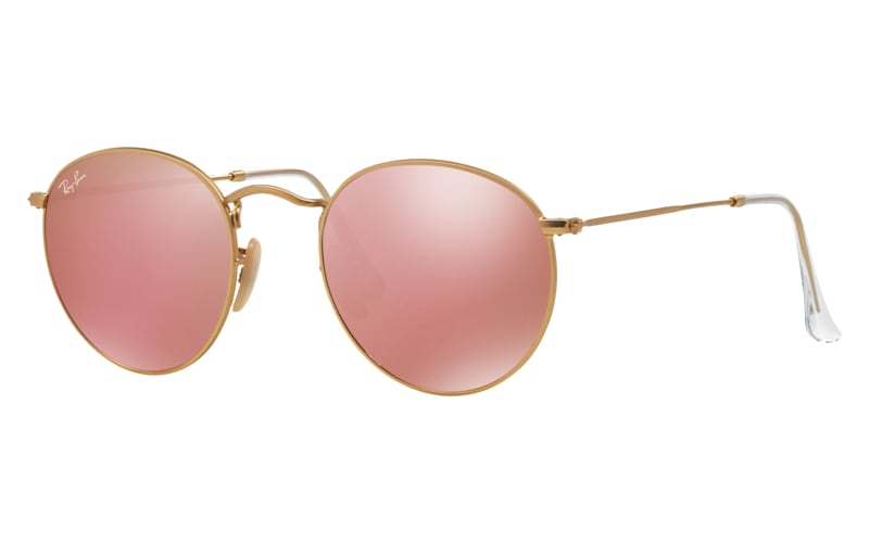 極希少✨レイバンROUND Lサングラス・RB3447 ピンク Ray-Ban Round Metal RB3447 Mirror Glass Sunglasses | Cabela's