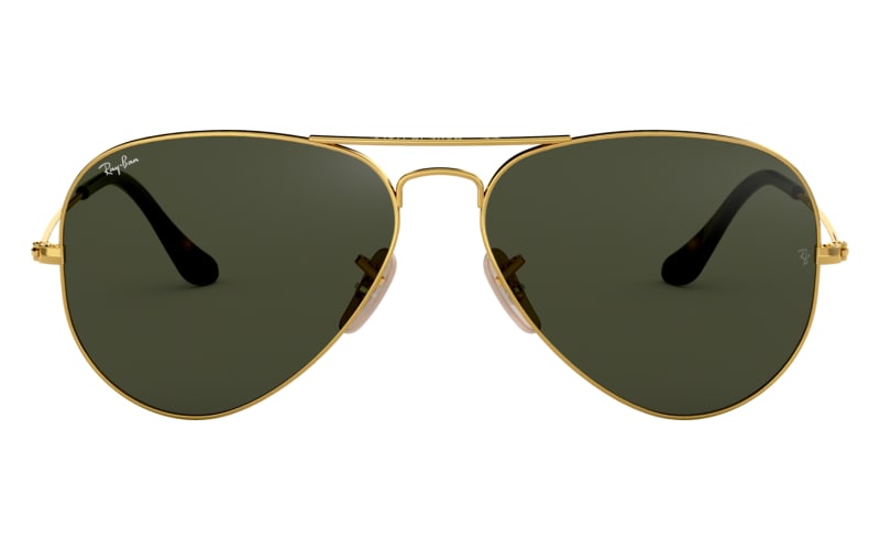 Ray-Ban Aviator Classic RB3025 Sunglasses - Black/Green  display picture 1