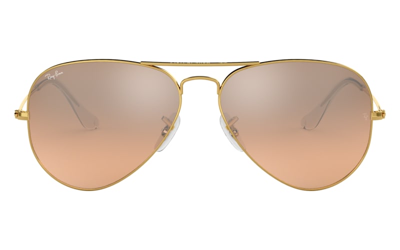 Ray ban brown pink silver mirror top