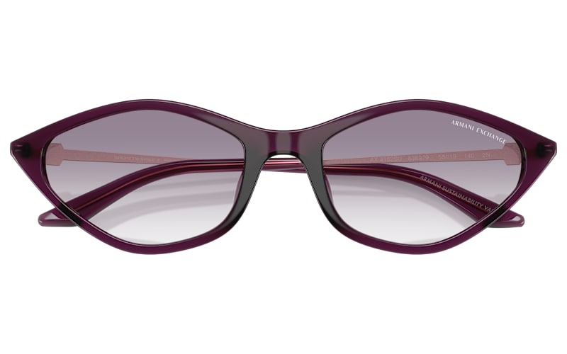 Armani Exchange Translucent Purple Women’s Sunglasses & Case Armani Exchange Purple Sunglasses for Women for sale | eBay main image 4