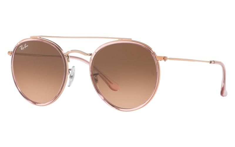Double Bridge Round Sunglasses UV400 Glass Lens Unisex Round Oval Double Bridge Sunglasses For Men Women Outdoor  main image 2