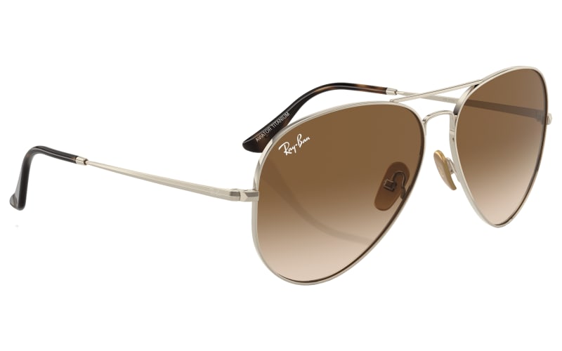 Ray-Ban Aviator Titanium RB8089 Gradient Glass Sunglasses