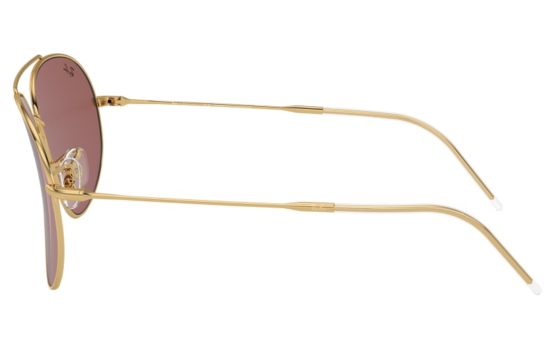 Ray Ban Large Metal Aviator Sunglasses - Polished Gold AVIATOR LARGE METAL Sunglasses in Arista Gold and Green  main image 2