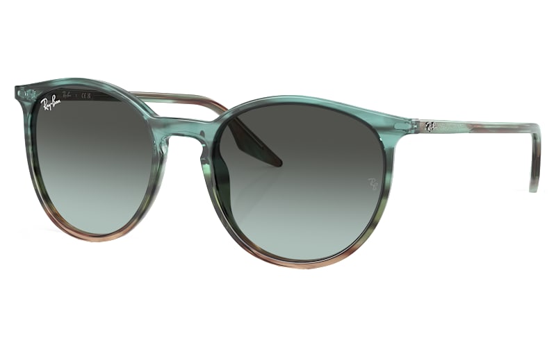 Ray-Ban Green Gradient Sunglasses Ray-Ban Org Wayfarer Floral Green Gradient Sunglasses RB2140  main image 2