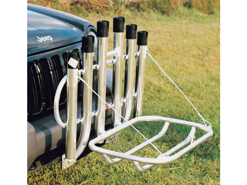 jeep tj fishing rod holder Rail Mount for Wrangler JL & Gladiator JT  BluMak3D Robust design carries 2 beach chairs and 6 fishing poles All aluminum construction is weather resistant and light weight Easy to attach Fish-N-Mate 1076-0001 0 4-Holder Rod,