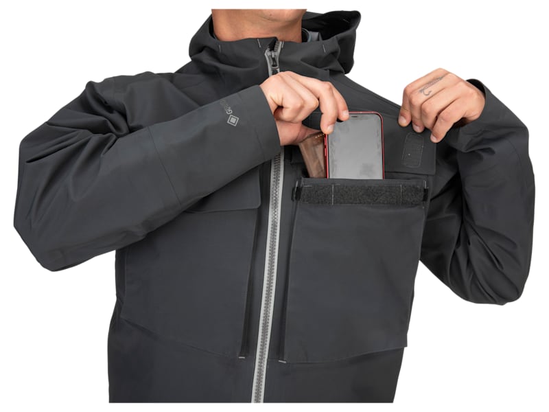 Simms Guide Classic Wading Jacket Carbon/Black XL Bass Pro Shops