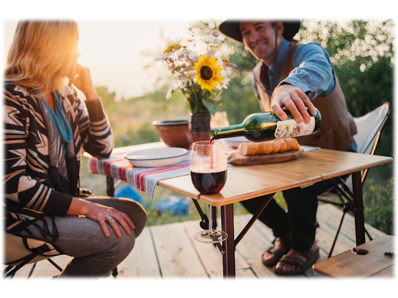 TravelChair Kanpai Rectangle Bamboo Table Mack's Prairie Wings