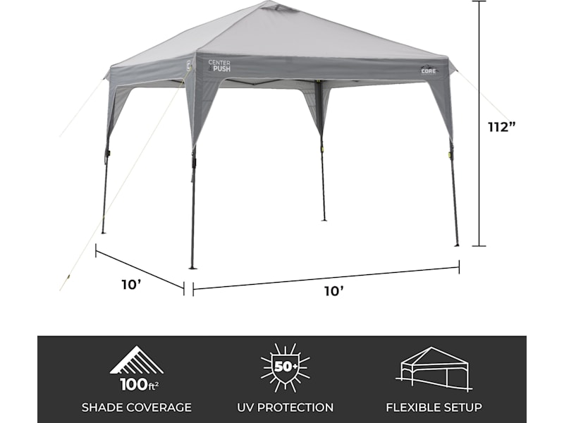 Core Equipment 10' x 10' Center Push Instant Canopy | Cabela's