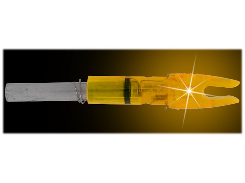 Lumenok Archery Lighted Crossbow Bolt Nock .300 ID Flat End 3 Pack Orange Gold T