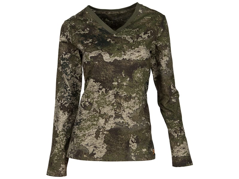 【she's daily】Camo Layered T-Shirt ★2color SHE Outdoor 60/40 V-Neck Long-Sleeve T-Shirt | Bass Pro Shops