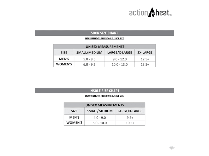 ActionHeat AA Battery-Heated Cotton Socks