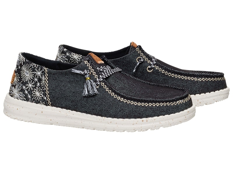 HEYDUDE Wendy Funk Embroidered Floral Shoes for Ladies