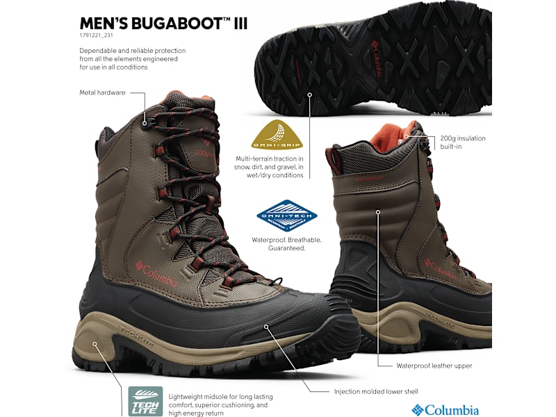Columbia Bugaboot III Insulated Pac Boots for Men | Bass Pro