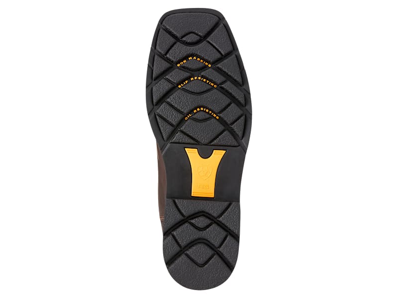 Ariat Sierra Square Toe Western Work Boots for Men Dark Brown