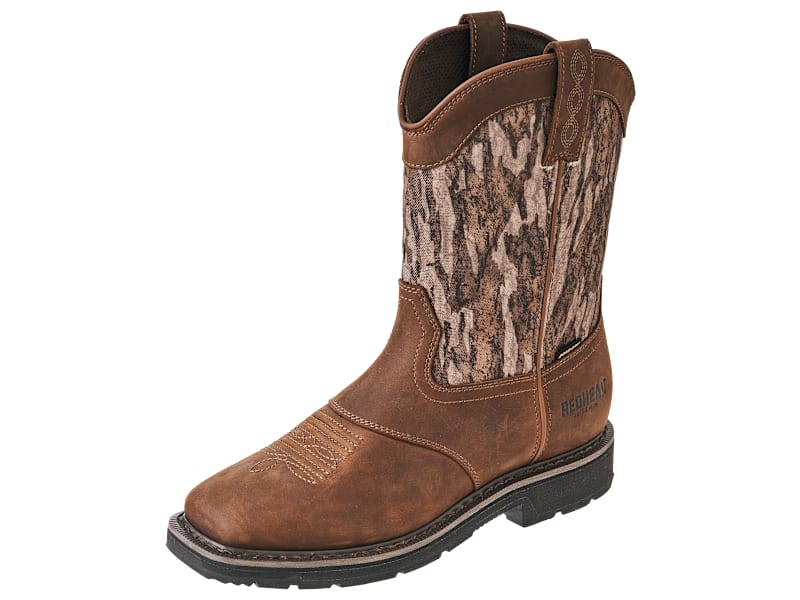 Redhead Pinedale Camo Waterproof Square-Toe Western Work Boots for Men