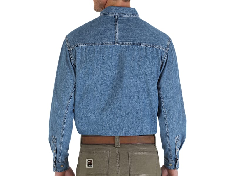 Wrangler RIGGS Workwear Denim Long-Sleeve Work Shirt for Men