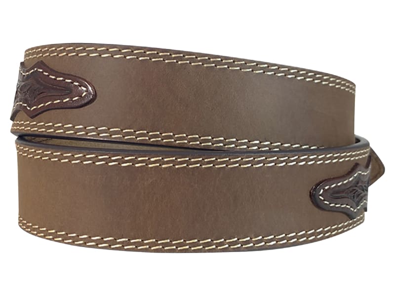 RedHead Ranch Tooled Double-Stitch Leather Belt | Bass Pro Shops