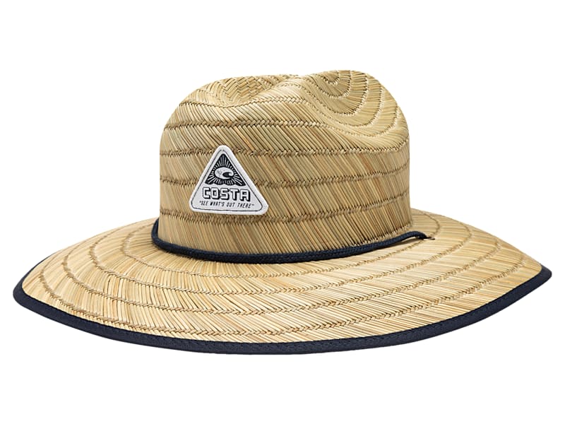 Costa Del Mar Lifeguard Swells Print Straw Hat Mack's Prairie Wings - Main Image