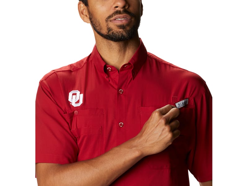 Columbia Collegiate PFG Tamiami Short-Sleeve Button-Down Shirt for Men
