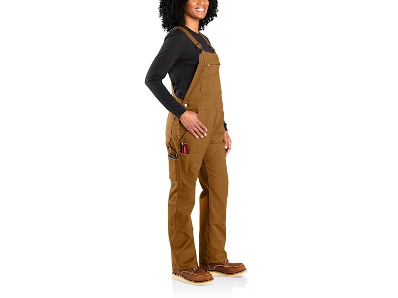 Carhartt Rugged Flex Loose-Fit Canvas Bib Overalls for Ladies