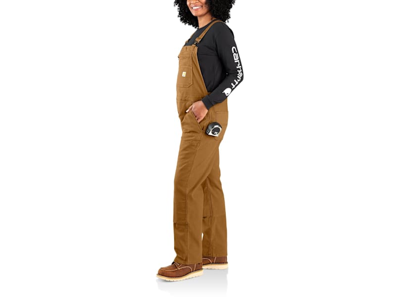 Carhartt Rugged Flex Loose-Fit Canvas Bib Overalls for Ladies