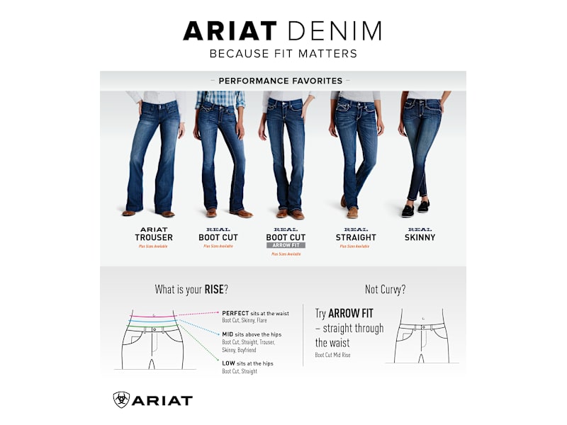 Ariat R.E.A.L. Perfect Rise Bootcut Rosa Jeans for Ladies