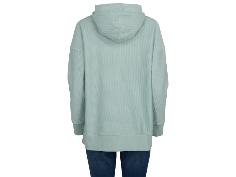 Natural Reflections Ribbed Pullover Hoodie for Ladies
