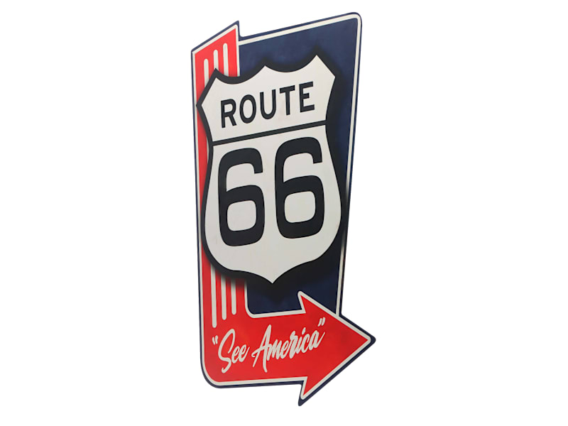 Open Road Brands Route 66 See America Metal Sign | Bass Pro