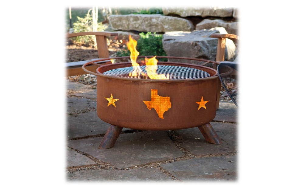 Patina Texas and Stars Fire Pit