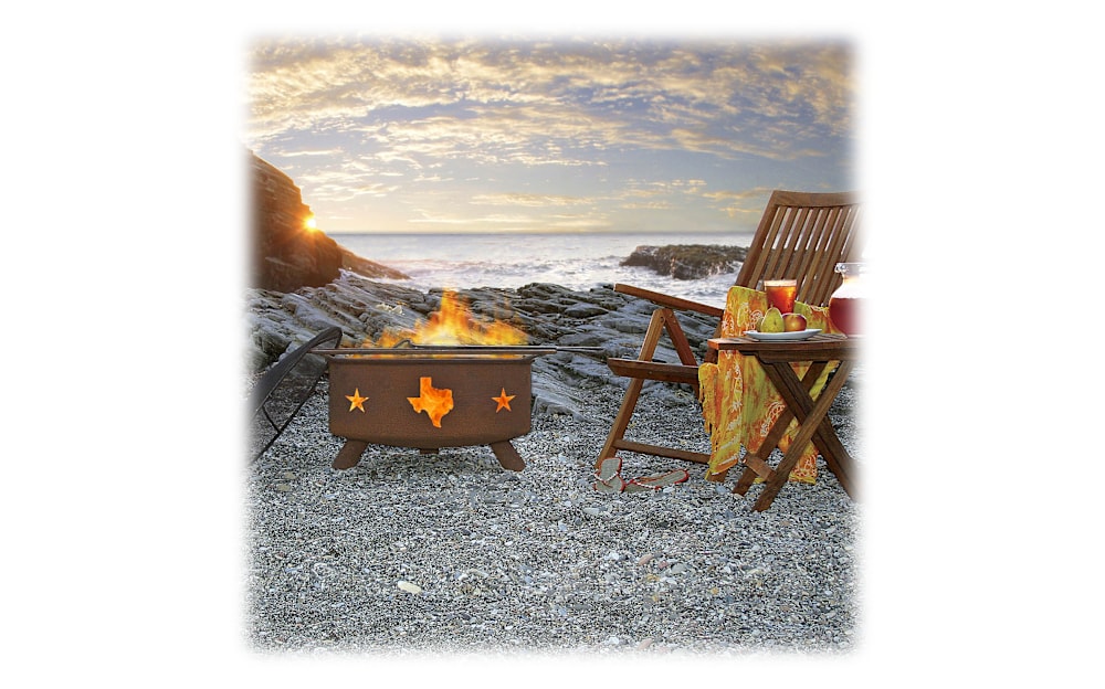 Patina Texas and Stars Fire Pit