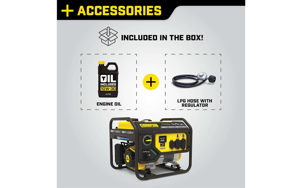 Champion Power Equipment 3650W Dual Fuel Generator with CO Shield