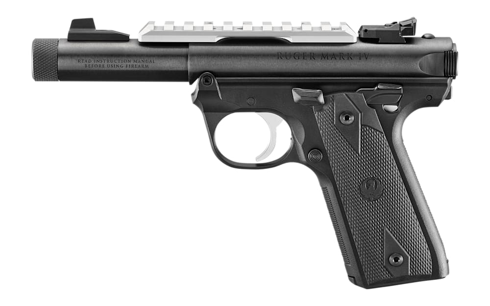 Ruger Mark IV 22/45 Semi-Auto Rimfire Pistol with Threaded Bull Barrel