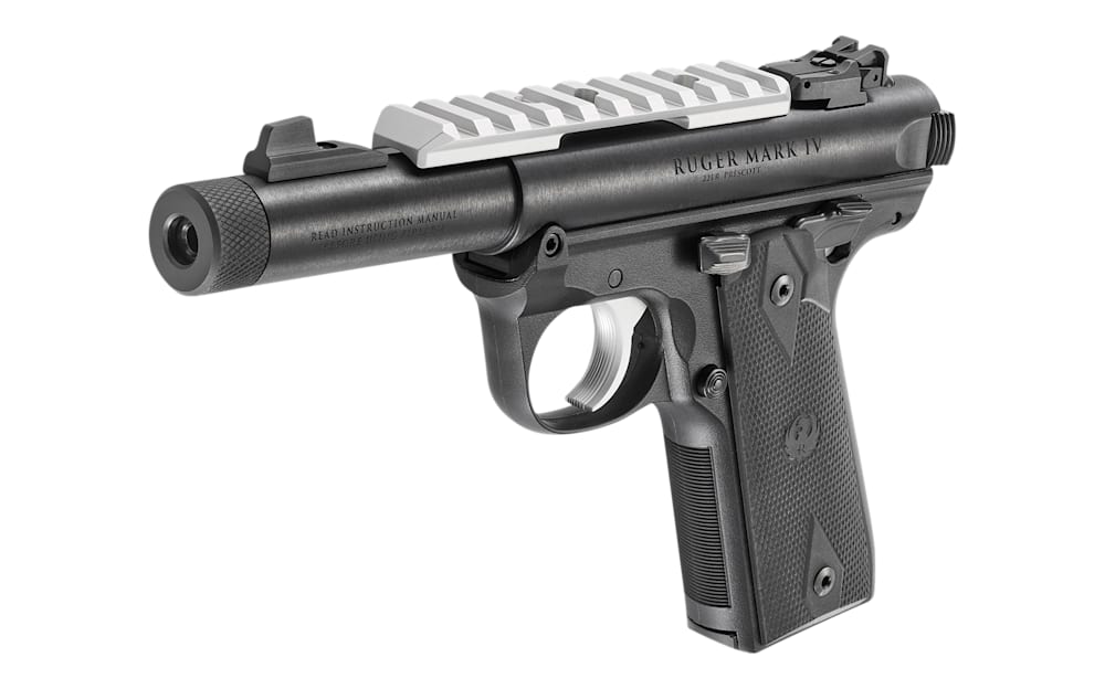 Ruger Mark IV 22/45 Semi-Auto Rimfire Pistol with Threaded Bull Barrel