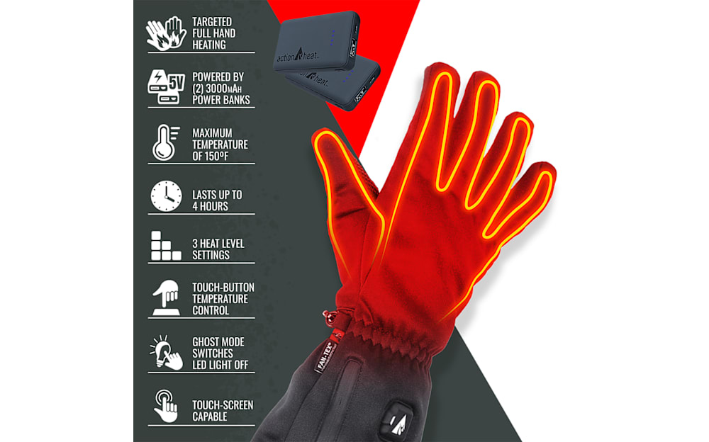 SHE Outdoor Web-Enabled 5V Battery-Heated Gloves