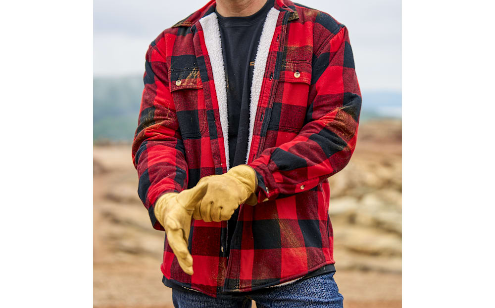 RedHead Sherpa-Lined Plaid Long-Sleeve Shirt