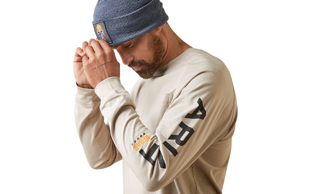 Ariat Rebar CottonStrong Graphic Long-Sleeve Pocket T-Shirt for Men