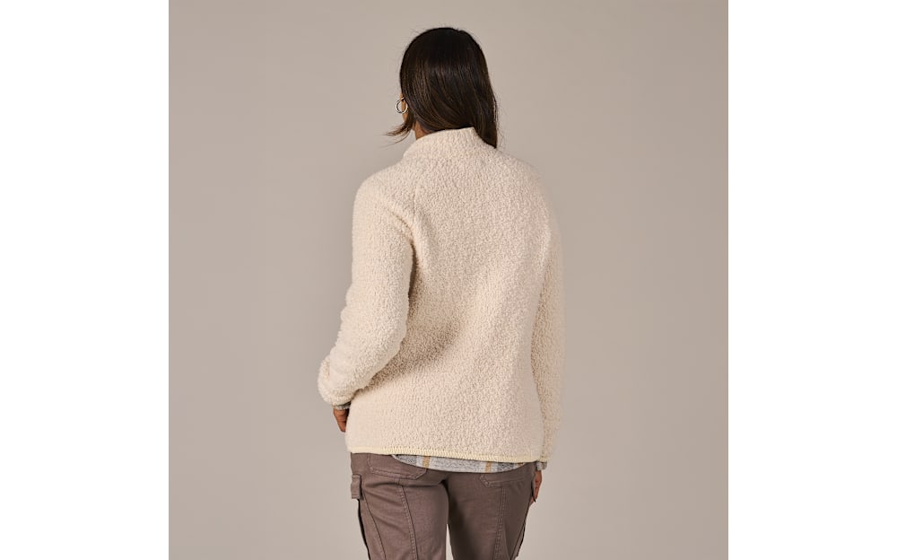 Natural Reflections Sherpa Cabin Full-Zip Long-Sleeve Sweater for Ladies