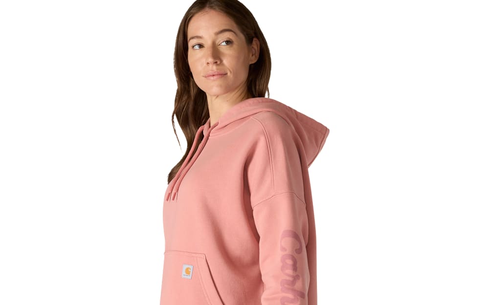 Carhartt Oversized Fit Midweight Hooded Graphic Long-Sleeve Sweatshirt for Ladies