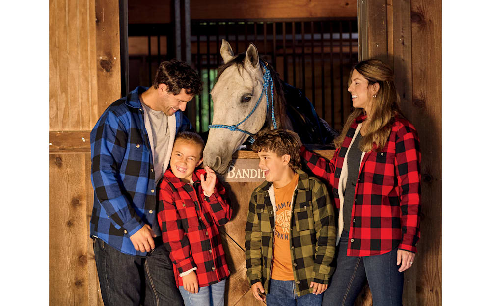 Bass Pro Shops Sherpa-Lined Flannel Shirt Jacket for Kids
