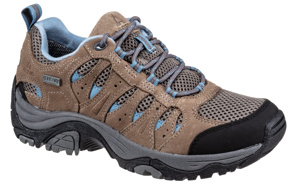 Ascend Lisco Low Waterproof Hiking Shoes for Ladies - Brown/Blue - 6M