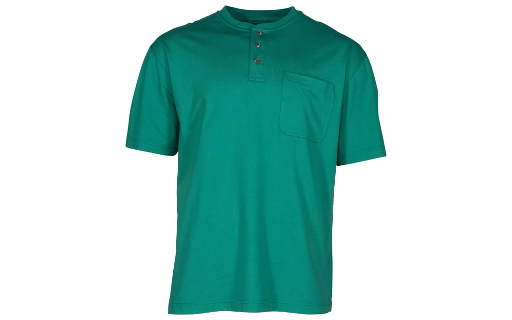 men's short sleeve pocket henley shirt