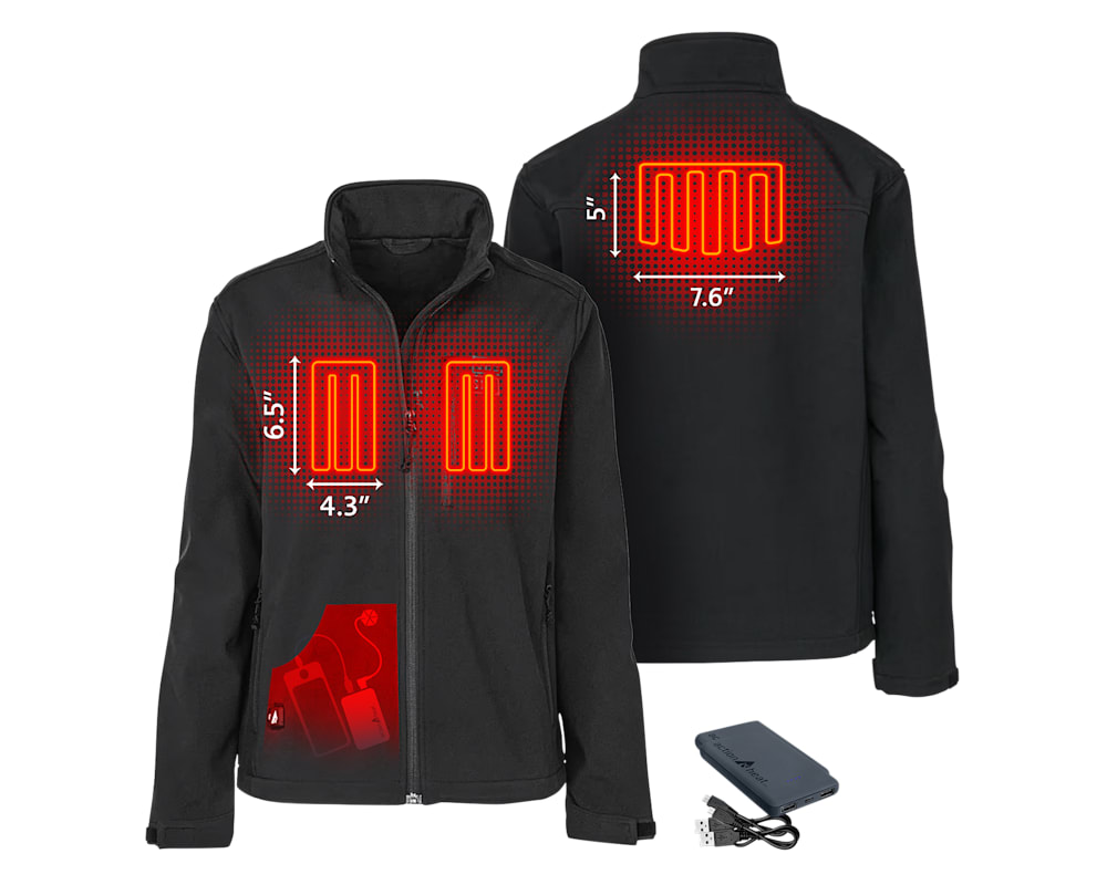 SHE Outdoor Web-Enabled 5V Battery-Heated Soft-Shell Jacket