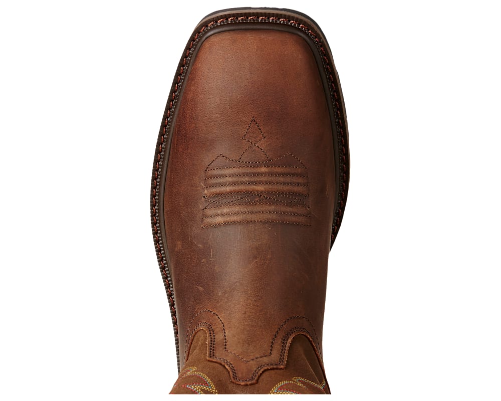 Ariat Groundbreaker Wide Square-Toe Western Work Boots for Men
