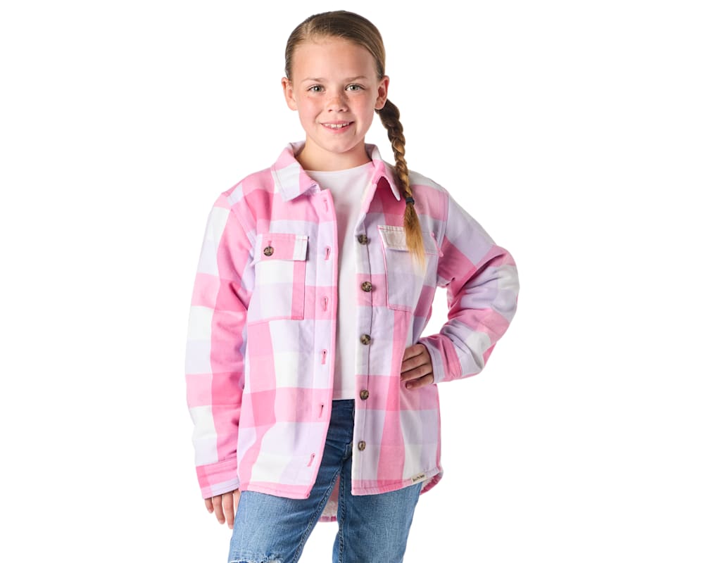 Bass Pro Shops Sherpa-Lined Flannel Shirt Jacket for Girls