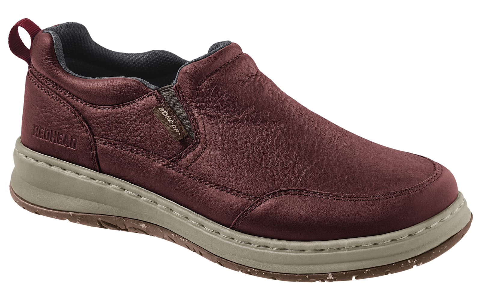 RedHead Leather Moc Casual Shoes for Men - Brunette - 8M