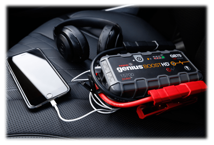 Black NOCO Genius Boost HD GB70 2,000A Jump-Starter Power Pack