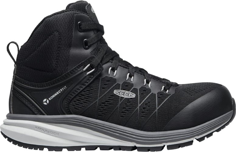 KEEN Utility Vista Energy Mid Carbon-Fiber Toe Work Shoes for Ladies - Vapor/Black - 9M